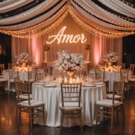 Elegant Amor Reception Setup