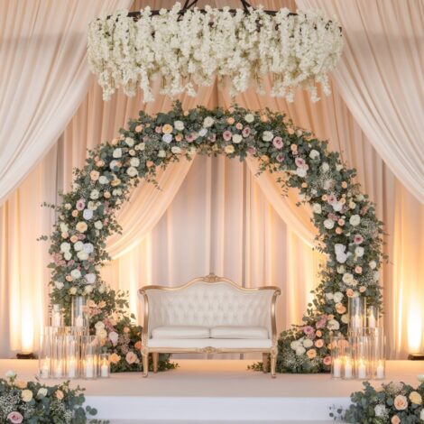 Classic Floral Wedding Stage
